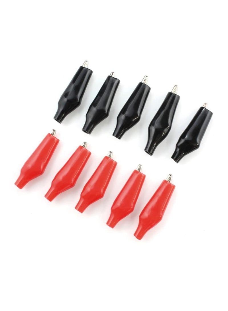 Arduino Alligator Clip Set – Small Size, Red & Black, 6 Pcs