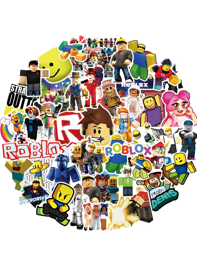 ROBLOX 50-Piece ROBLOX  Stickers Waterproof Vinyl Decals, Rare Avatar Gaming Stickers for Laptop Phone PS5 Controller, Collectible Cartoon Decals Gift for Kids Teens Gamers - Image 2