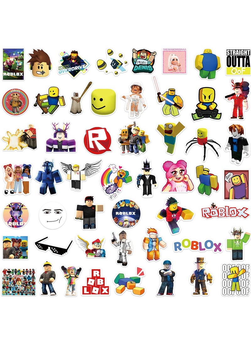 ROBLOX 50-Piece ROBLOX  Stickers Waterproof Vinyl Decals, Rare Avatar Gaming Stickers for Laptop Phone PS5 Controller, Collectible Cartoon Decals Gift for Kids Teens Gamers - Image 3