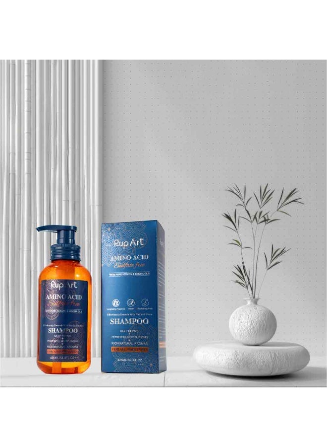 Rup Art Transform Your Hair Today With Rup Art Shampoo Our Powerful Formula Features Ingredients Like Jojoba Oil Amino Acids And Pure Keratin To Repair Even The Most Damaged Locks Enjoy A Professional Spa Treatment At Home Sulfatefree Long Lasting Fragrance 425 ml - Image 3