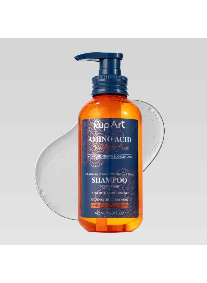 Rup Art Transform Your Hair Today With Rup Art Shampoo Our Powerful Formula Features Ingredients Like Jojoba Oil Amino Acids And Pure Keratin To Repair Even The Most Damaged Locks Enjoy A Professional Spa Treatment At Home Sulfatefree Long Lasting Fragrance 425 ml - Image 5