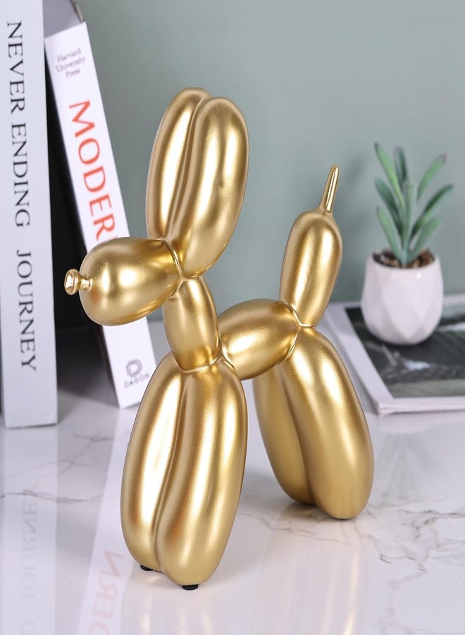 XIAOMAGG Balloon Dog Statue,Home Decor Modern Art Funky Statues for Coffee Table and Kitchen Figurines Living Room Trendy Color Scheme Room Decor Aesthetic (Gold, 9.8 * 9.8 * 3.5 inch) - Image 4