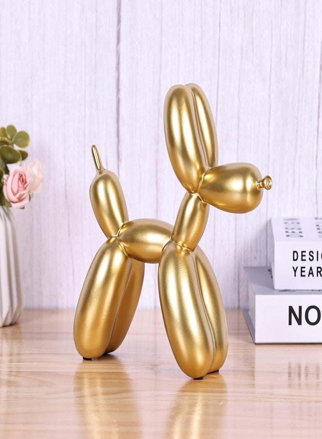 XIAOMAGG Balloon Dog Statue,Home Decor Modern Art Funky Statues for Coffee Table and Kitchen Figurines Living Room Trendy Color Scheme Room Decor Aesthetic (Gold, 9.8 * 9.8 * 3.5 inch) - Image 2