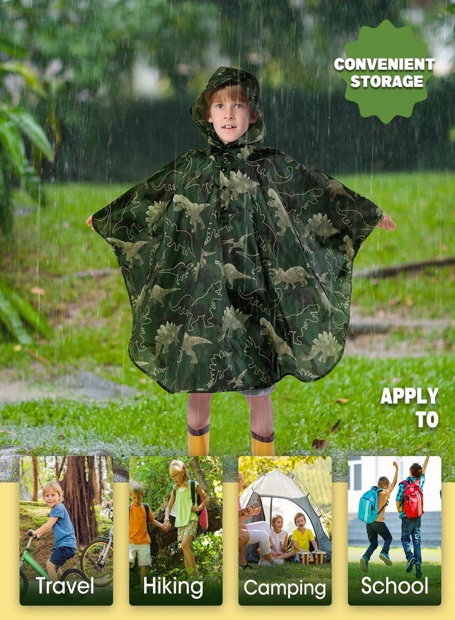 WAWSAM Lightweight Rain Poncho Kids, Ponchos for Kids Waterproof Reusable Hooded, Kids Poncho Rain Jacket for Boys and Girls - Image 4