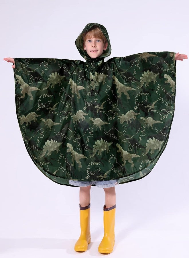 WAWSAM Lightweight Rain Poncho Kids, Ponchos for Kids Waterproof Reusable Hooded, Kids Poncho Rain Jacket for Boys and Girls - Image 2
