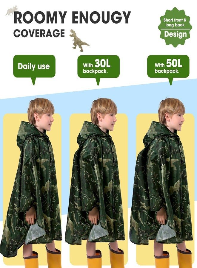 WAWSAM Lightweight Rain Poncho Kids, Ponchos for Kids Waterproof Reusable Hooded, Kids Poncho Rain Jacket for Boys and Girls - Image 3