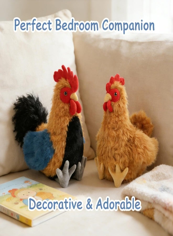 JUSTQUNSEEN Realistic Chicken Stuffed Animal for Kids and Adults Women Soft Cute Chick Farm Animal Plush Toy Decor/Cuddle Toy for Christmas/Easter/Birthday Gifts (Brown Hen) - Image 5