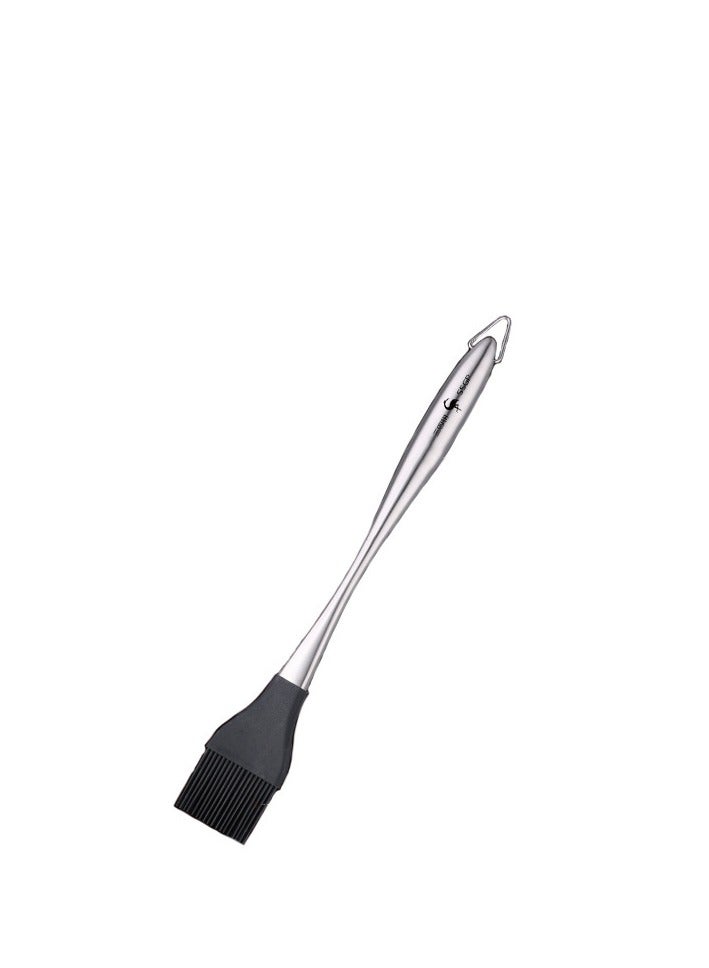 Silicone Brush Heat-resistant Stainless steel bBarbecue Brush Household Baking Silicone Bristle Brush Kitchen Seasoning Oil Brush  - Image 1