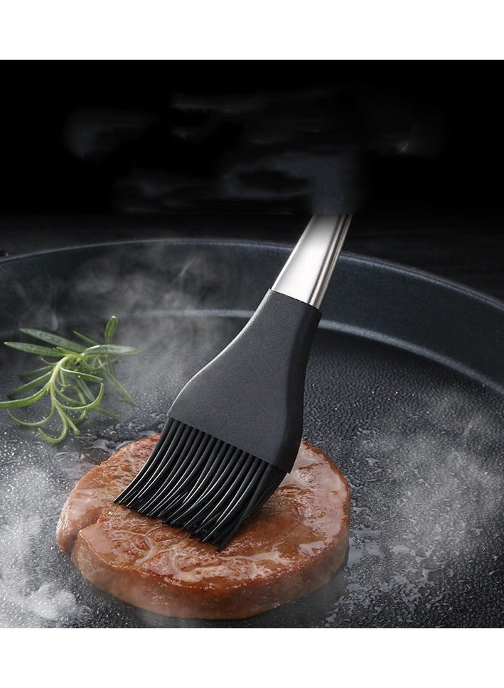 Silicone Brush Heat-resistant Stainless steel bBarbecue Brush Household Baking Silicone Bristle Brush Kitchen Seasoning Oil Brush  - Image 2