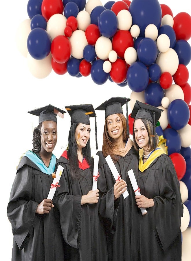 لوديو طقم قوس بالونات أحمر وأزرق، بالونات كحلي وأزرق داكن وأحمر ووردي فاتح، بالونات بألوان محايدة، مناسبة لتزيين حفلات أعياد الميلاد وحفلات الزفاف والذكرى السنوية والتخرج وحفلات استقبال المولود. - Image 3