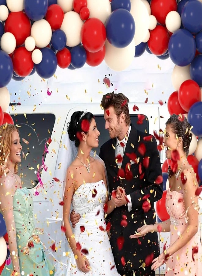 لوديو طقم قوس بالونات أحمر وأزرق، بالونات كحلي وأزرق داكن وأحمر ووردي فاتح، بالونات بألوان محايدة، مناسبة لتزيين حفلات أعياد الميلاد وحفلات الزفاف والذكرى السنوية والتخرج وحفلات استقبال المولود. - Image 2