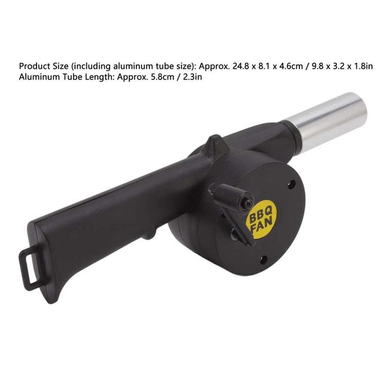 Portable Mini BBQ Air Blower High Temperature Handheld for Camping Picnic Black - Image 5