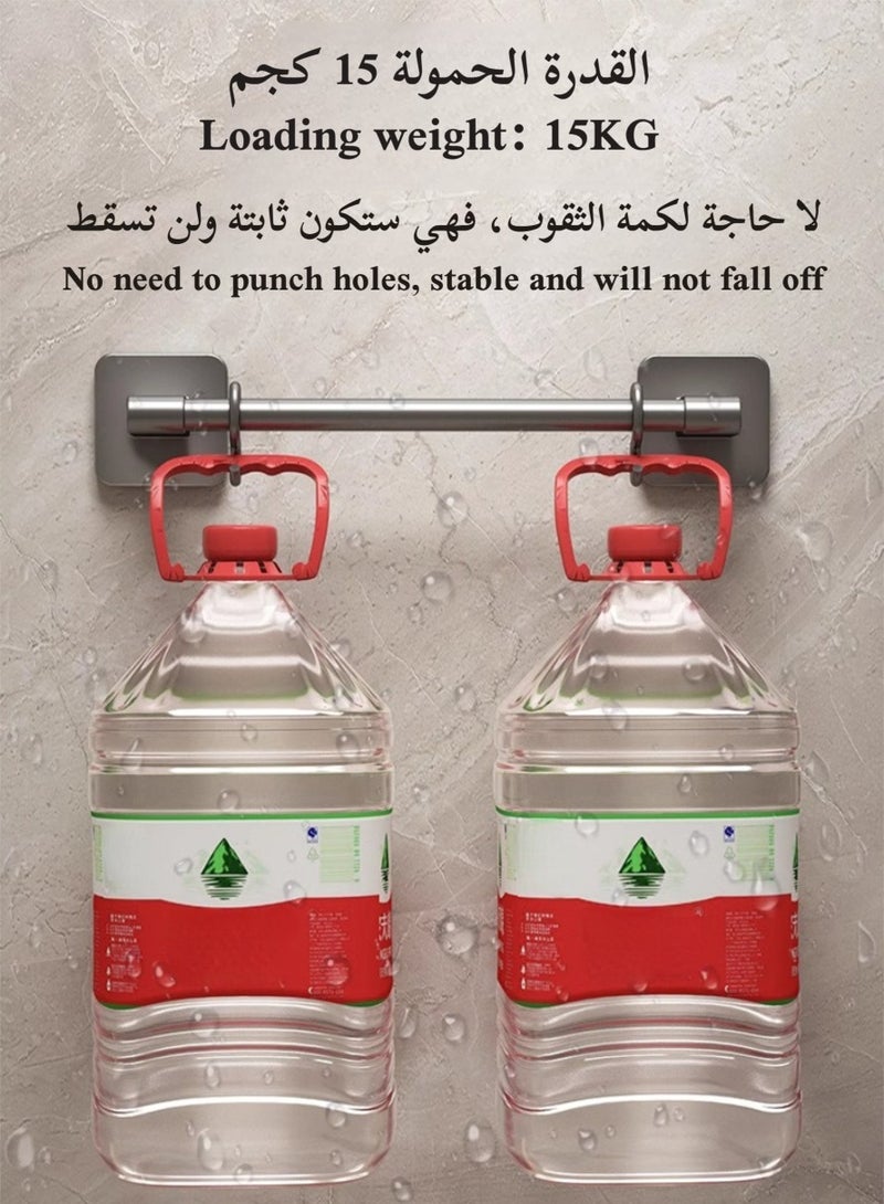قضيب مناشف مثبت على الحائط بطول 70 سم، رف مناشف، رف نعال حمام، قضيب نعال حمام لاصق، رف أحذية نعال، رف نعال مثبت على الحائط، ملحقات حمام - Image 5