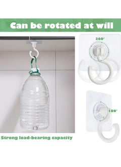 Oasisgalore 10 Pieces Adhesive Ceiling Hooks, Sticky Hooks，Outdoor Clear Adhesive Hooks (White)  - Image 4