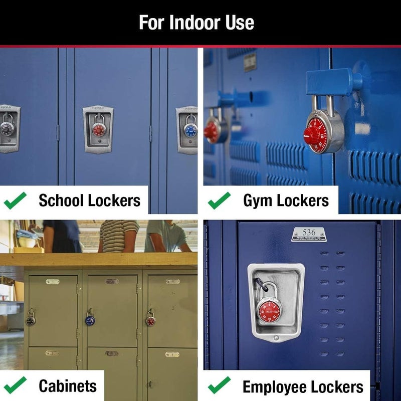 MasterLock 1504D Locker Lock Combination Padlock, 1 Pack, Red - Image 2