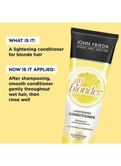 John Frieda Sheer Blonde Go Blonder Conditioner, Gradual Lightening Conditioner, 8.3 oz, with Citrus and Chamomile, featuring our BlondMend Technology  - Image 5