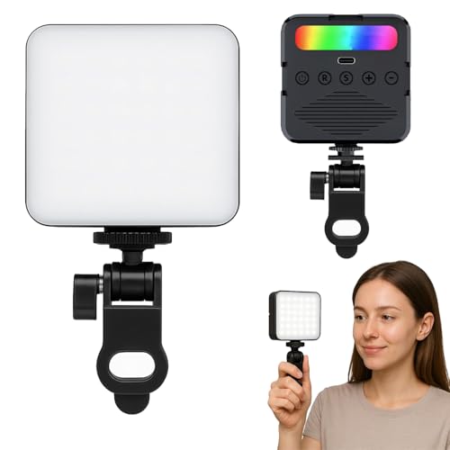Maharsh Portable USB Rechargable 3.7V 5.5W Tri Color Light 64LED RGB 72LED White 49LED Selfie Beauty Light Photography Lamp for Mobile,Video Shooting, Live Streaming & Professional Vlogging Lighting - Image 1
