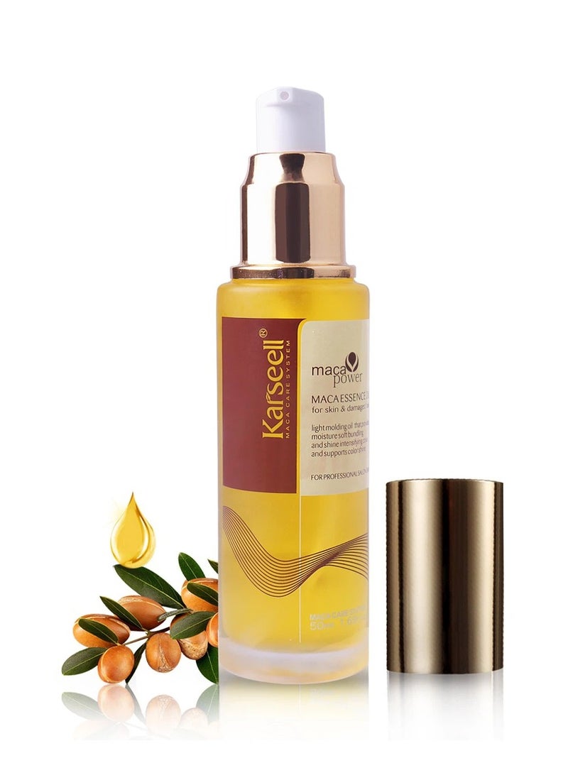 Karseell Moroccan Argan Oil for Hair Healing Cold Pressed Weightless Argan Oil Hair Serum for Dry Damaged Hair 50ml - Image 1
