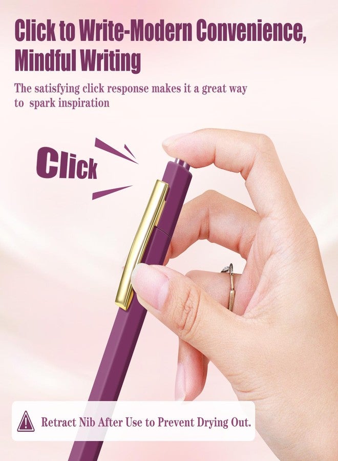 Piochoo Pens Ballpoint,8pcs Medium Point Black Ink Pens,0.7mm Retractable Pen for School,Smooth Writing Pen for Office Accessories - Image 2