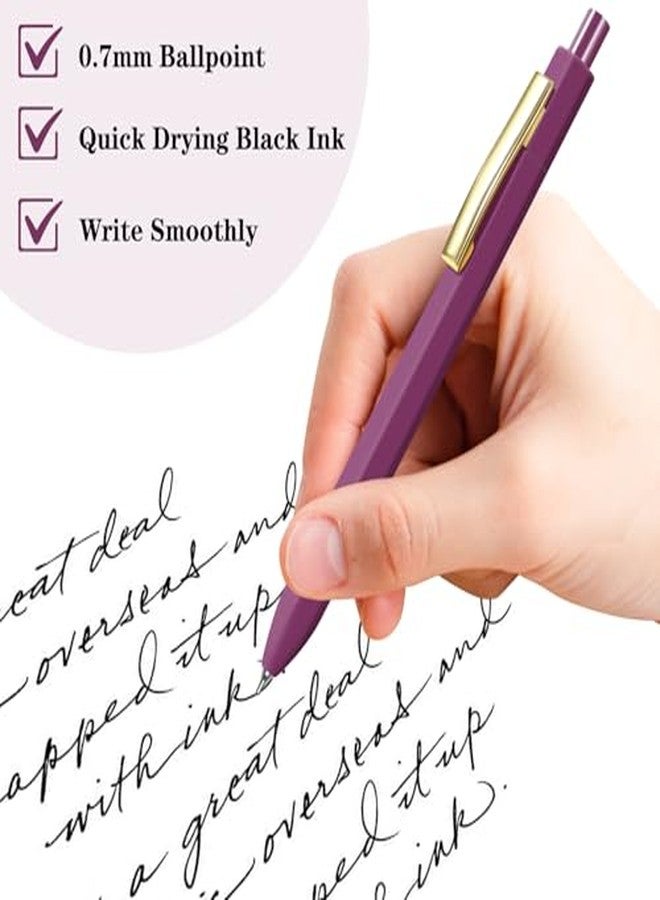 Piochoo Pens Ballpoint,8pcs Medium Point Black Ink Pens,0.7mm Retractable Pen for School,Smooth Writing Pen for Office Accessories - Image 4