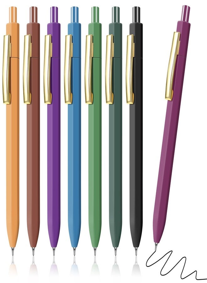 Piochoo Pens Ballpoint,8pcs Medium Point Black Ink Pens,0.7mm Retractable Pen for School,Smooth Writing Pen for Office Accessories - Image 1