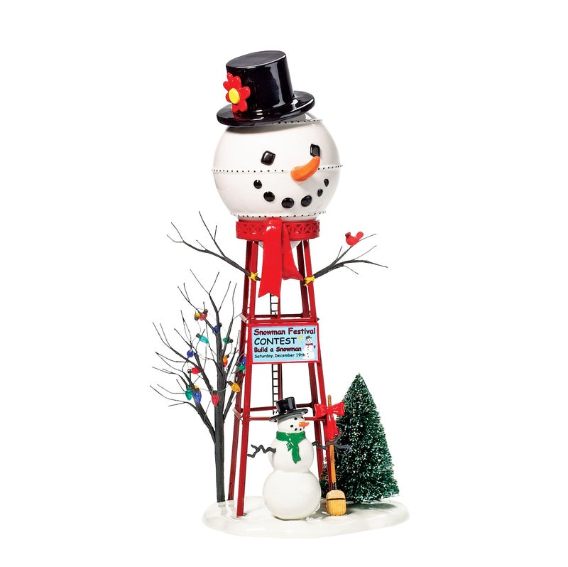 Department 56 Accessories for Villages Snowman Watertower Figurine Accessory , 12 Inch - Image 1
