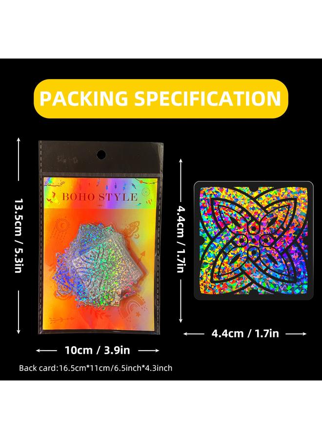 الأزرق جي دبليو بيع 50 ملصق زخرفي زهرة بومي الصغيرة بالليزر - Image 3