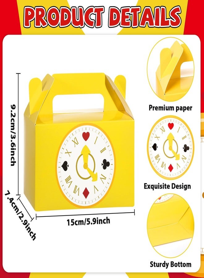 MinFyberd 12Pcs Wonderland Party Favor Boxes Wonderland Paper Gift Boxes Tea Party Goodie Snack Treat Box with Handles for Tea Theme Parties Fairy Birthday Baby Shower Favors Supplies Decorations - Image 3