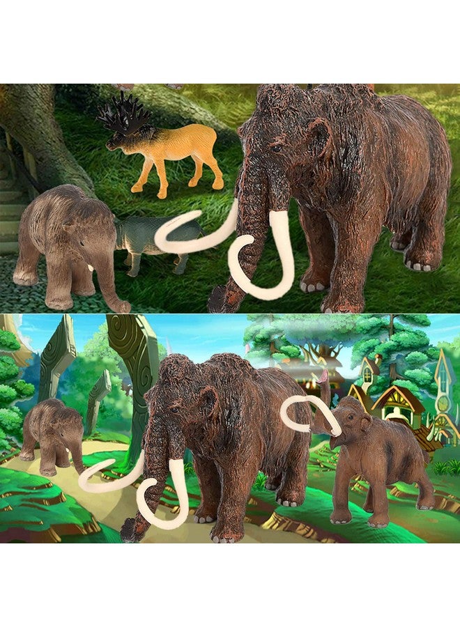 Vankcp 3PCS Figurines Mammoth Family Toys,Realistic Ancient Elephant Figurines Model, Cake Toppers Playset Eduactional Toys Party Playset Toys Ideal Gift - Image 4