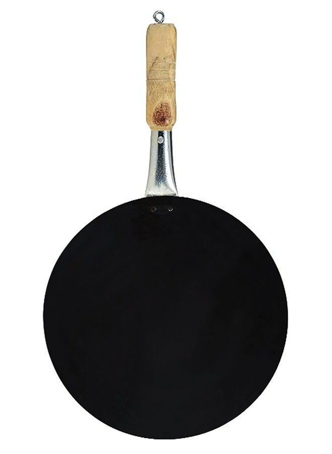 Lion Iron Tawa with Natural Wooden Handle and Hanging Loop – No. 10, 24.5 cm, Heavy-Duty Iron for Even Heat Distribution, Perfect for Dosa, Roti, Paratha, and Flatbreads - Image 1