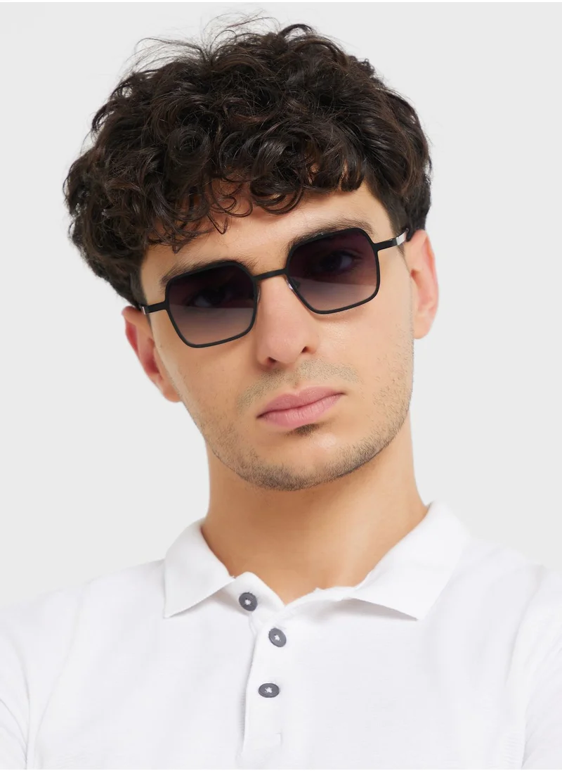 Seventy Five retro square gradient lens sunglasses