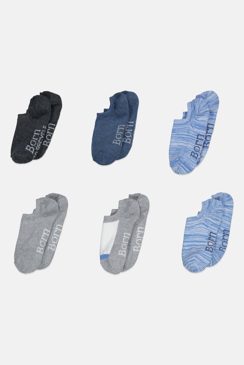 BORN Women 6 Pairs High Rise Liners, Grey Combo - Image 1