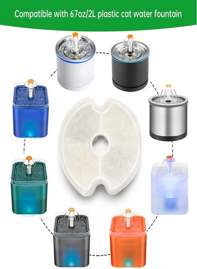 MIDOGAT Cat Water Fountain Filters, 2 Pack Replacement Filters & 2 Pack Replacement Pre-Filter Sponges Set for 67oz, 84oz Automatic Pet Fountain Dog Water Dispenser - Image 2