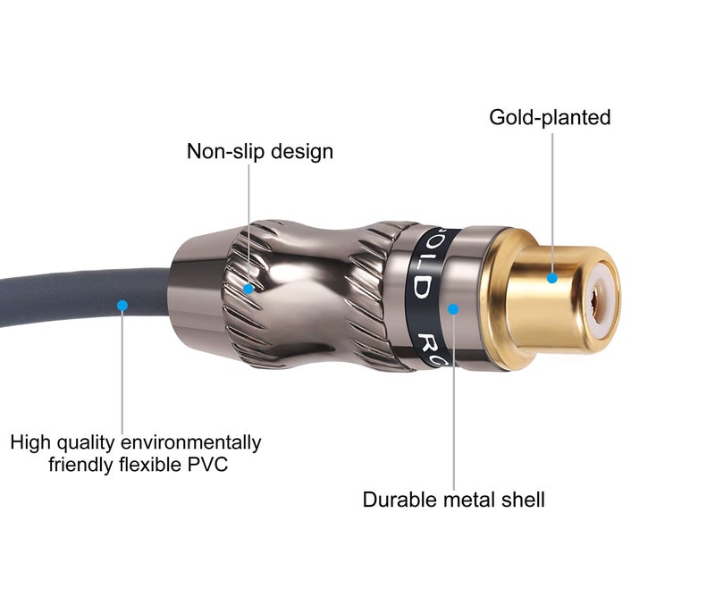 Devinal XLR to RCA Female Adapter, RCA to XLR Male Short Cable Converter, Gender Changer Audio Connector Coupler for Mixer Recorder amplifiers etc. - Image 3