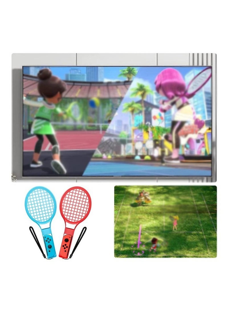 10-in-1 Switch Sports Accessories Bundle, Full Set of Motion Game Gear for Nintendo Switch/OLED, Tennis Rackets, Sword Grips, Wrist u0026 Leg Straps, Joy-Con Grips for Family Party u0026 Cosplay - Image 2