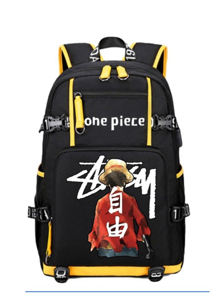 Anime One Piece Zoro Luffy Backpack Men's Large Capacity Backpack Student School Bag