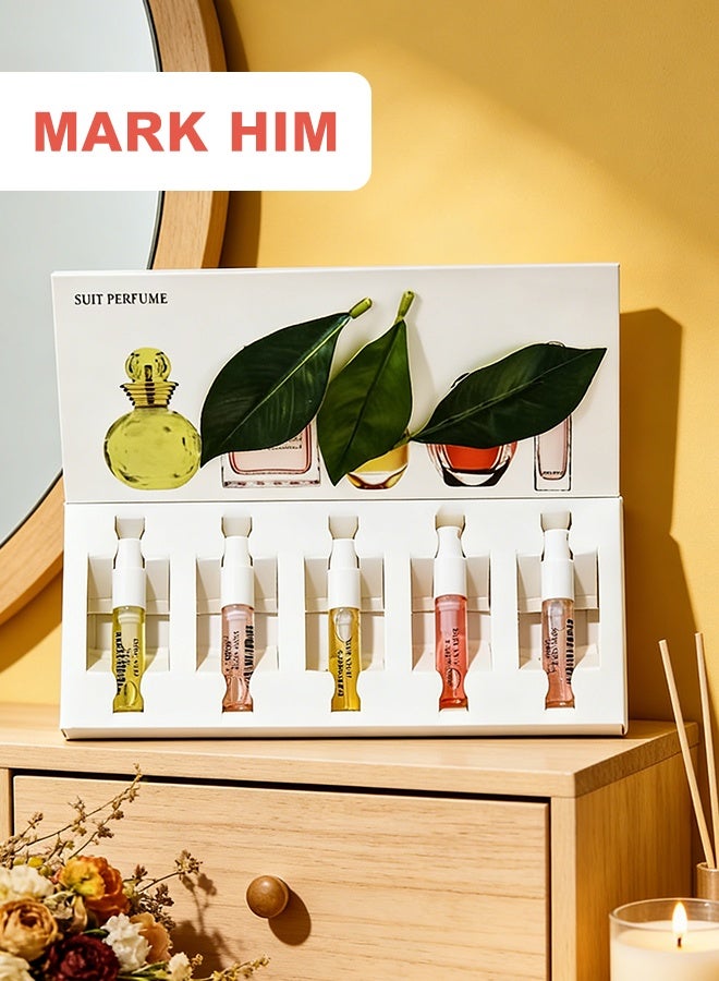 MARK HIM 5-Piece Mini Perfume Set, Luxury Eau de Parfum 3ml Each, Long-Lasting Fragrance Sampler for Men & Women, Travel Size Eau de Toilette Set - Image 1