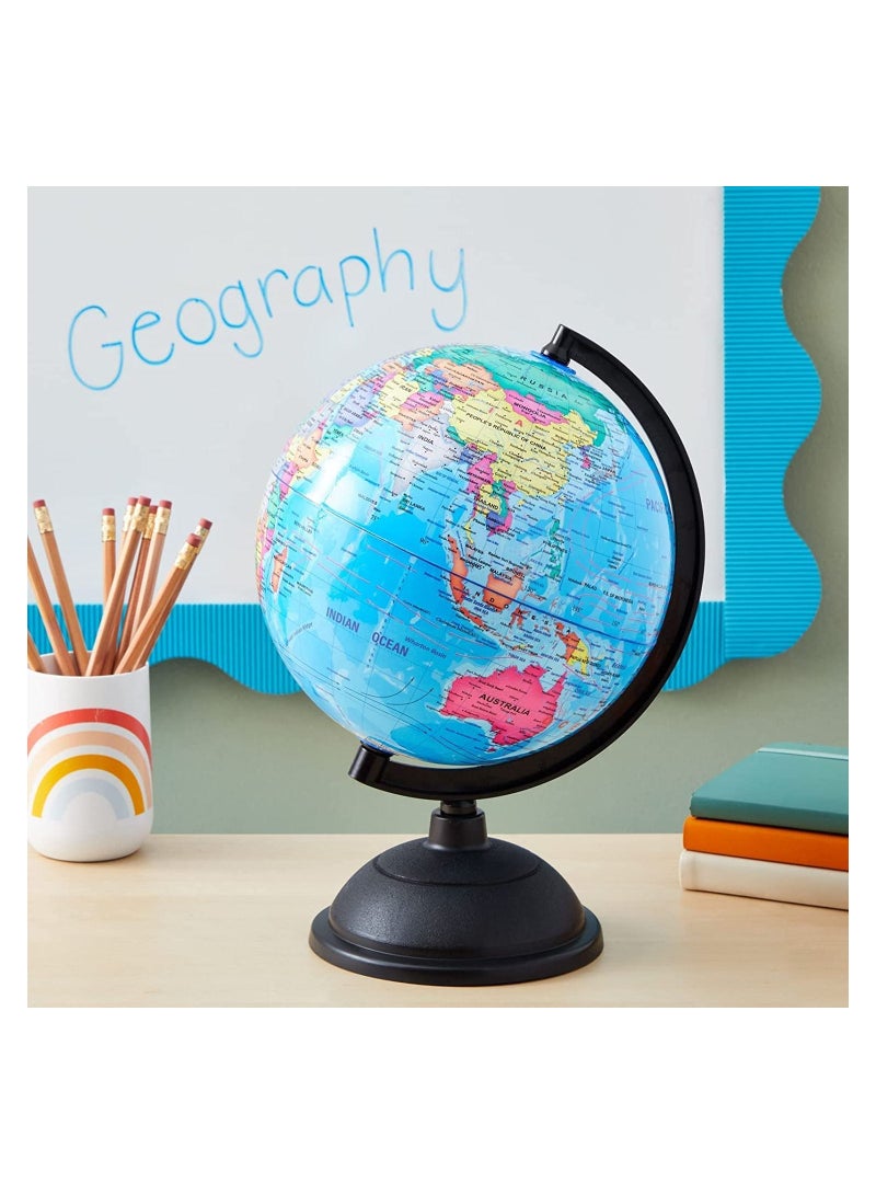 DeloPik World Globe with Stand Educational Learning Rotating Desktop Globe - Image 3