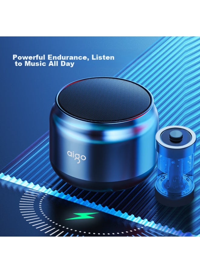 Patriots Aigo T98 Bluetooth Speaker, Wireless Desktop Speaker For Phone And Computer, Mini Portable Subwoofer, Supports Voice Calls, Tws Connectivity, Matte Silver - Image 1