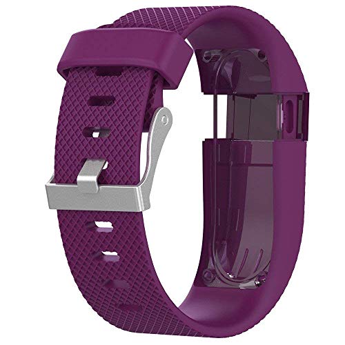 Plus Wristband Silicon Replacement Strap for Fitbit Charge HR - Purple - Image 3