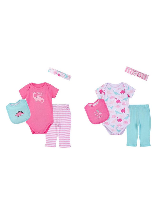 hudson baby Clothing Gift Set 8 Piece Girl Dino  - Image 1