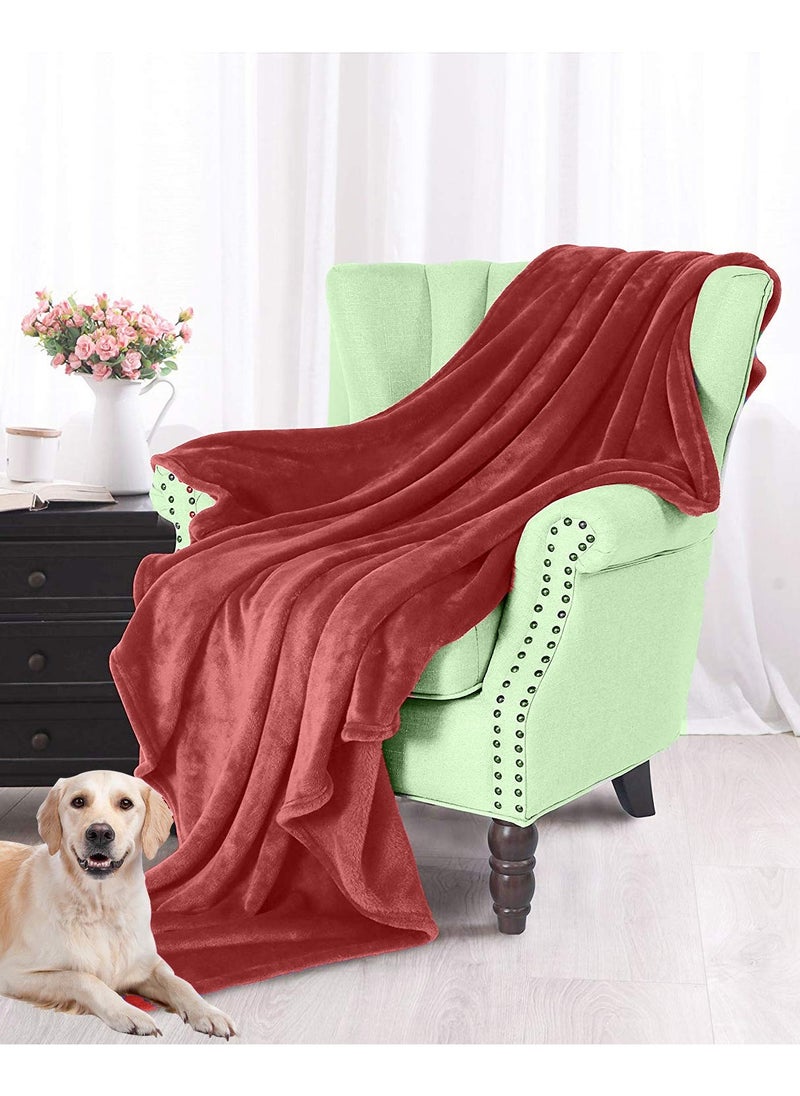 T G H - Flannel Fleece Single Size 160x220cm for All Season Fluffy Blanket Warm Bed Blanket Throw for Sofa & Bed Comfortable and Soft Blanket - Image 1
