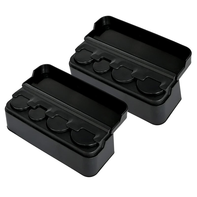 YOLCAR 2 Pack Coin Holder for Car Coin Organizer Portable Coin Storage Suitable for Most Car and Trucks Black - Image 3