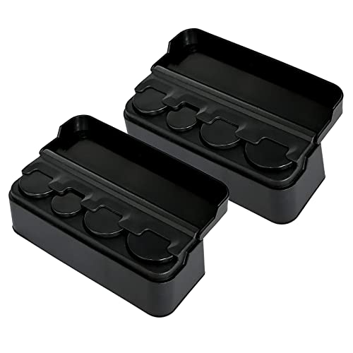 YOLCAR 2 Pack Coin Holder for Car Coin Organizer Portable Coin Storage Suitable for Most Car and Trucks Black - Image 1