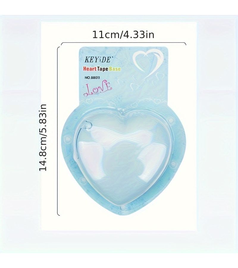 Pink Heart Shape Tape Dispenser Portable Invisible Cutter Durable PP With Mini Refills - Image 4