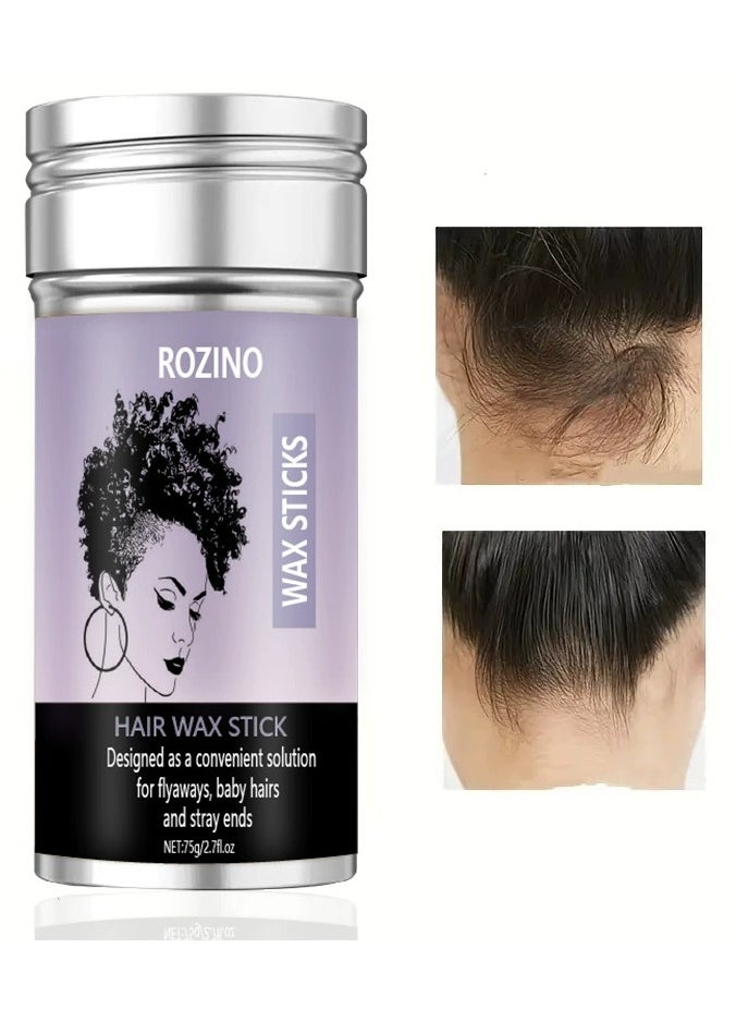 Rozino ROZINO Hair Wax Stick - 75g, Non-Greasy Formula with Coconut Oil for All Hair Types, Moisturizing & Styling  - Image 1