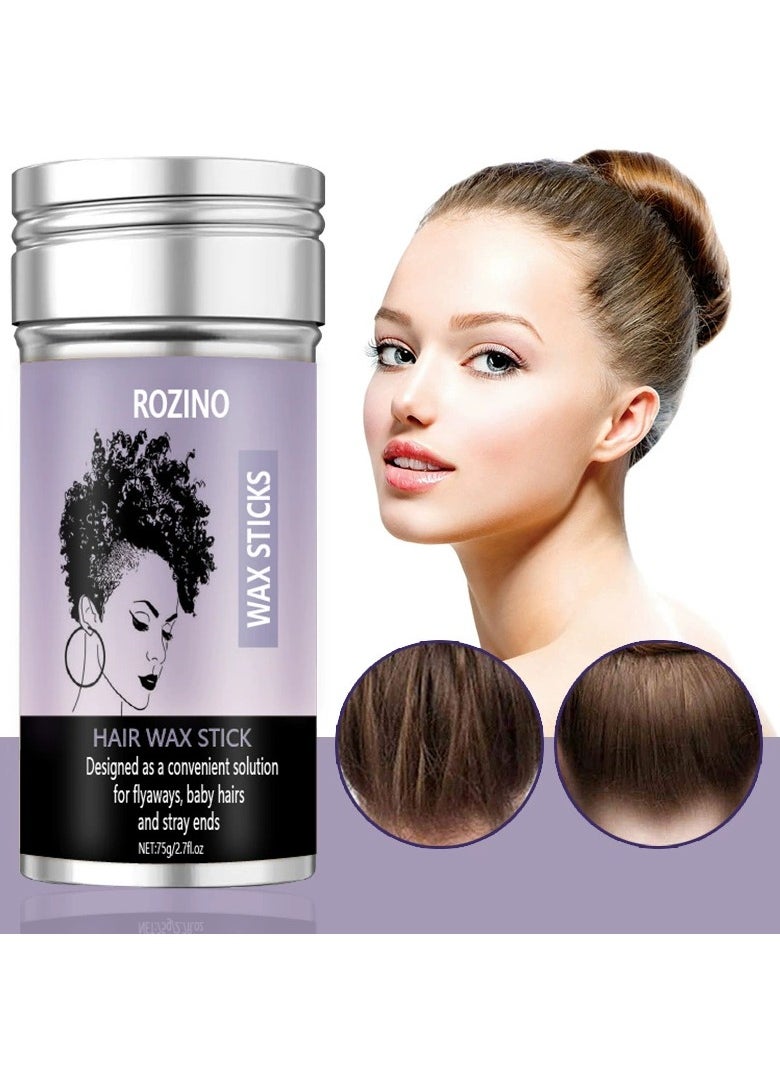 Rozino ROZINO Hair Wax Stick - 75g, Non-Greasy Formula with Coconut Oil for All Hair Types, Moisturizing & Styling  - Image 5