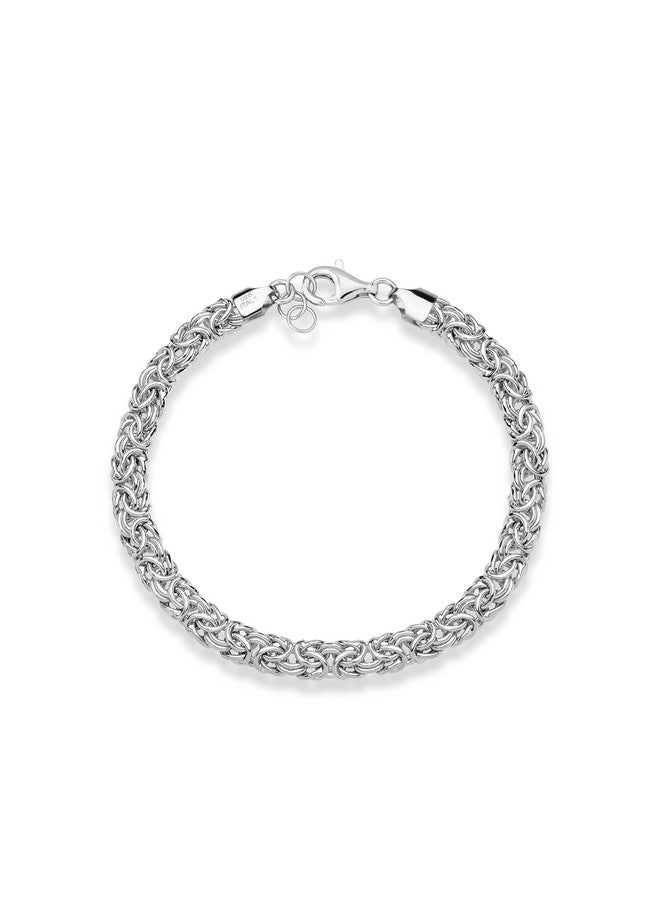 Miabella Italian 925 Sterling Silver Byzantine Bracelet for Women, Handmade in Italy (Length 6.5 Inches) - Image 1