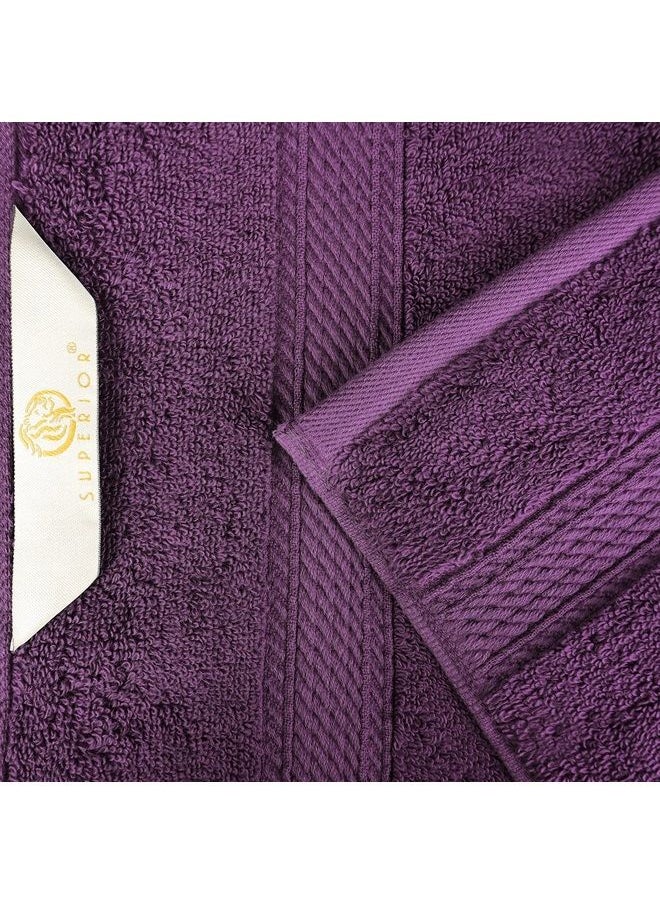 Superior Egyptian Cotton 800 GSM Towel Set, Includes 2 Bath Towels, 2 Hand Towels, 2 Face Towels, Luxury Plush Bathroom Essentials, Ultra Thick, Spa, Shower, Guest Bath, Apartment, Home, Plum  - Image 2