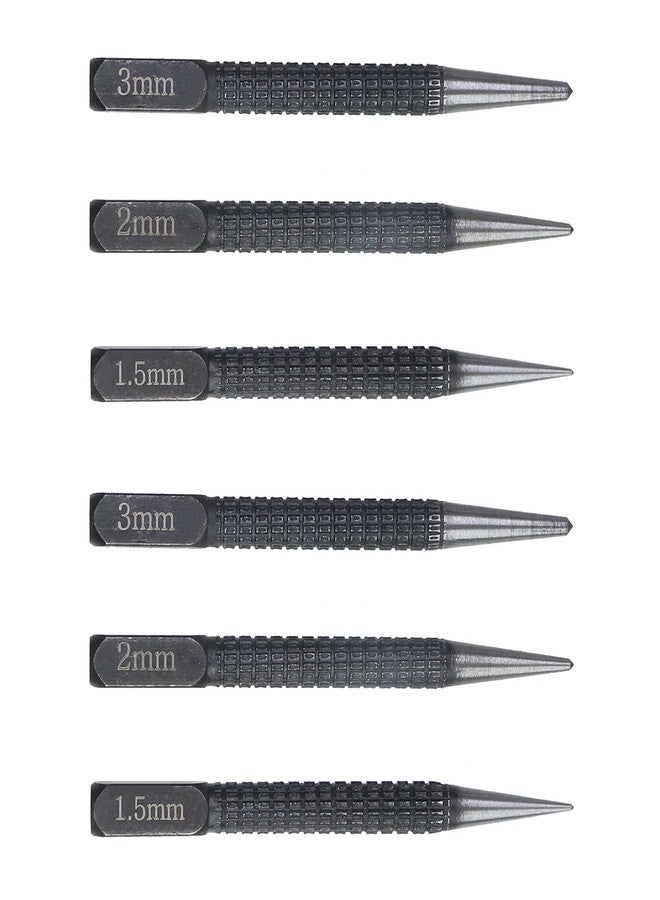 Geesatis 2 Set 1.5mm/2mm/3mm Nail Setter Punch Set Steel Center Punch Set Kit - Image 1